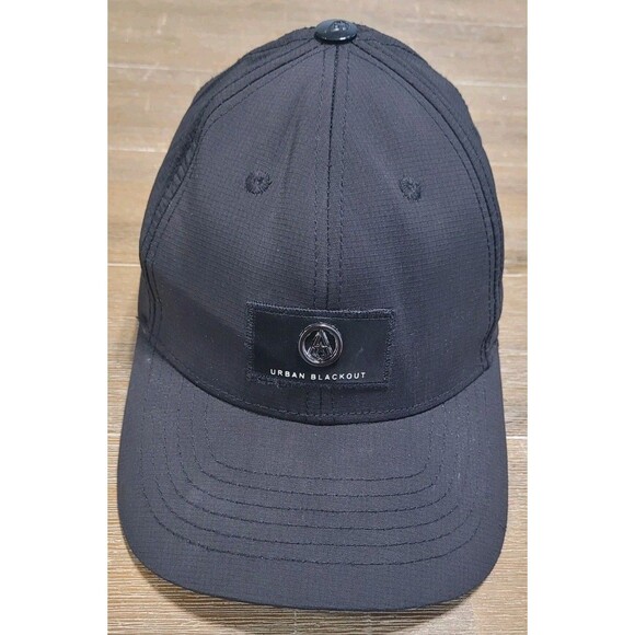 Urban Blackout Hat Cap Black Adjustable Strap Patch - Picture 1 of 7